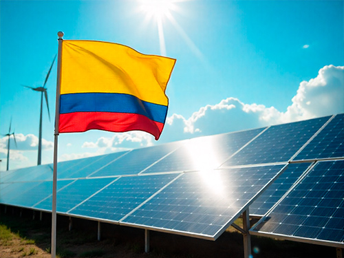 Imagen-ilustrativa-bandera-de-Colombia-y-paneles-solares